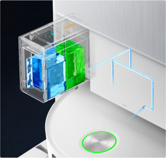 Dreame Aqua10 Ultra Roller Complete Fach für Geruchslösung entfernt muffige Tiergerüche und hält das Zuhause frisch