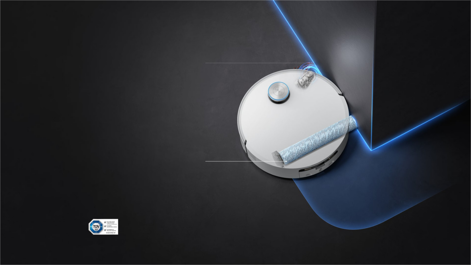 Dreame Aqua10 Ultra Roller Complete erweitert Reinigung erreicht Ecken und versteckte Kanten