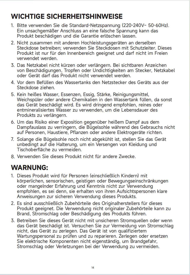 Warn- und Sicherheitshinweise