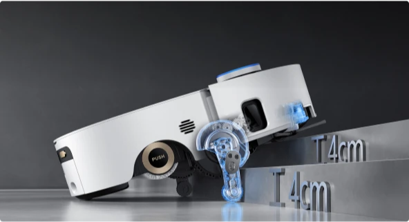 Dreame Aqua10 Ultra Roller Complete ProLeap System hebt den Mopp für adaptive Bodenreinigung