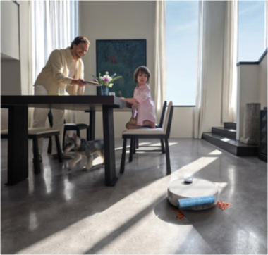 Dreame Aqua10 Ultra Roller Complete AstroVision KI reinigt effizient in unordentlichen Räumen mit vielen Hindernissen