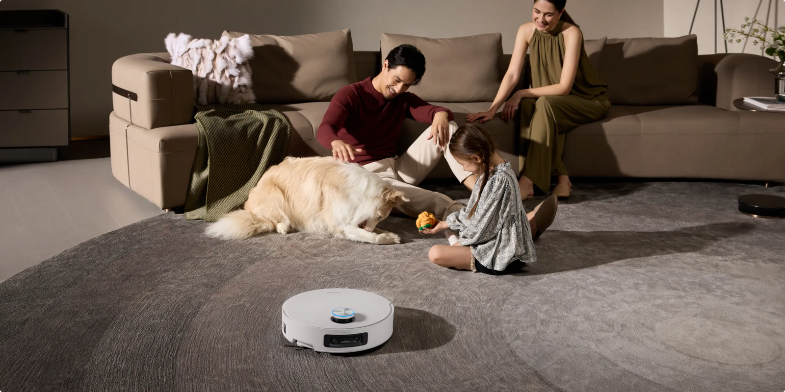 Dreame Aqua10 Ultra Track Complete hebt Fahrwerk und Mop um 17 mm an für Teppichreinigung ohne Durchnässen