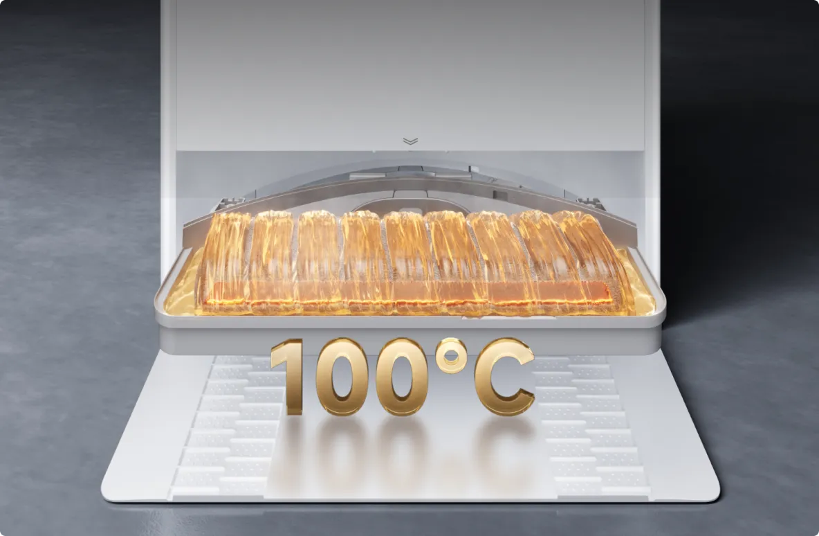 ThermoHub Selbstreinigung des Mopps mit 100°C heißem Wasser