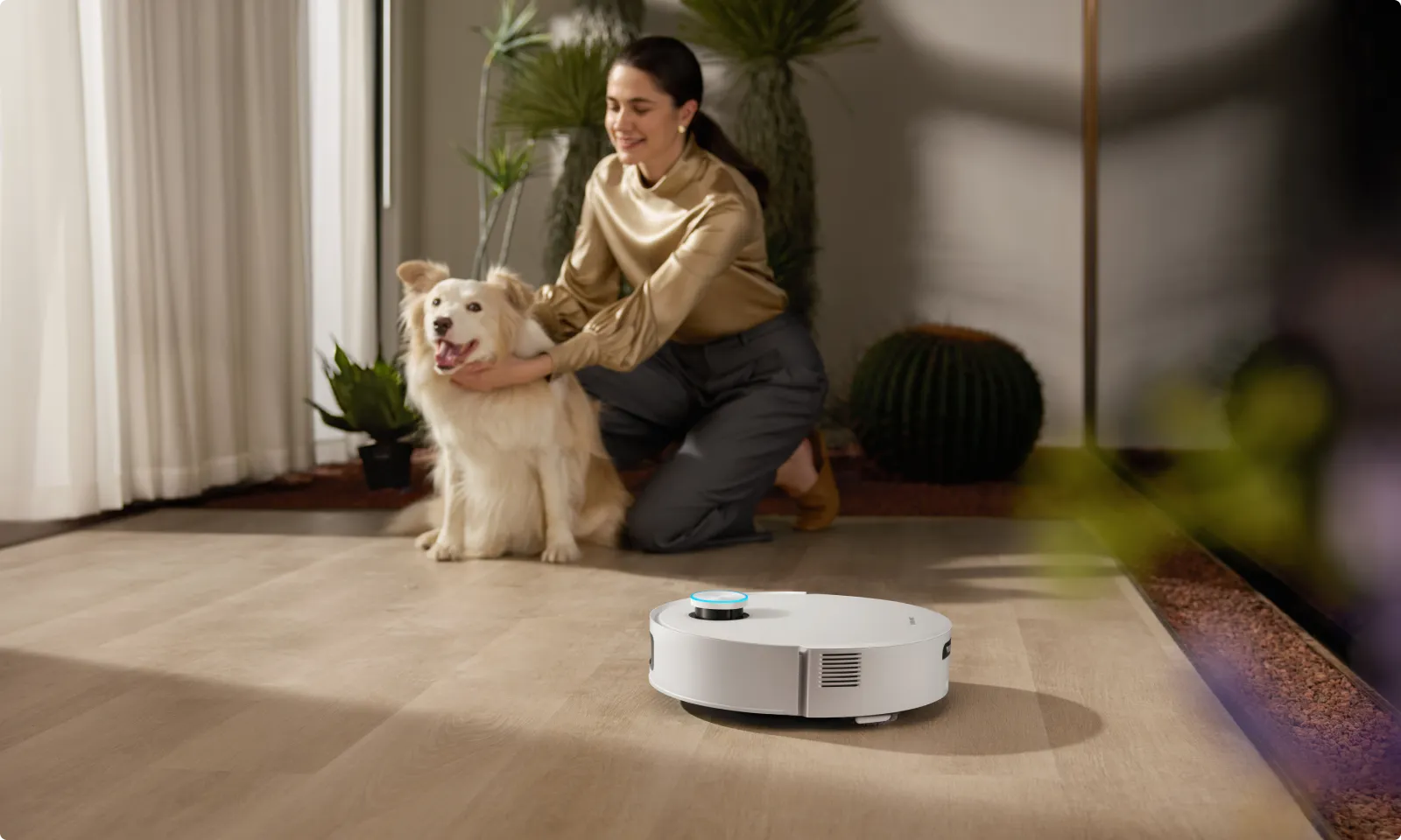 Dreame Aqua10 Ultra Track Complete macht Haustierfotos um schöne Momenti da condividere