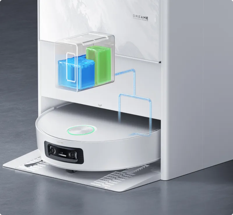 Dreame Aqua10 Ultra Track Complete intelligente automatische Nachfüllung für frisches Wasser und Reiniger