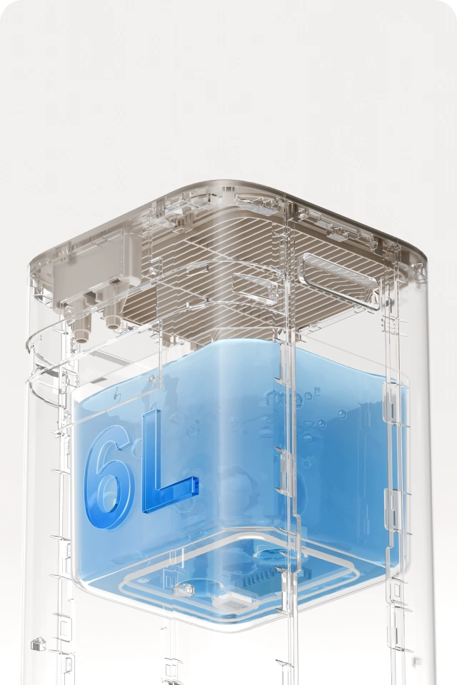 6‑Liter‑Wasserbehälter mit großem Fassungsvermögen für langanhaltende Leistung