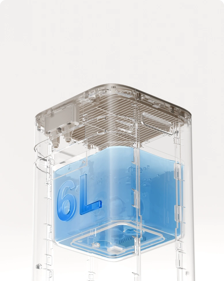 6‑Liter‑Wasserbehälter mit großem Fassungsvermögen für langanhaltende Leistung