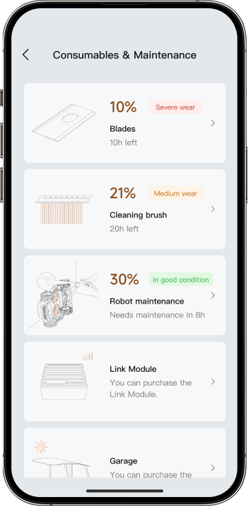 Verbrauchsmaterialien und Wartung