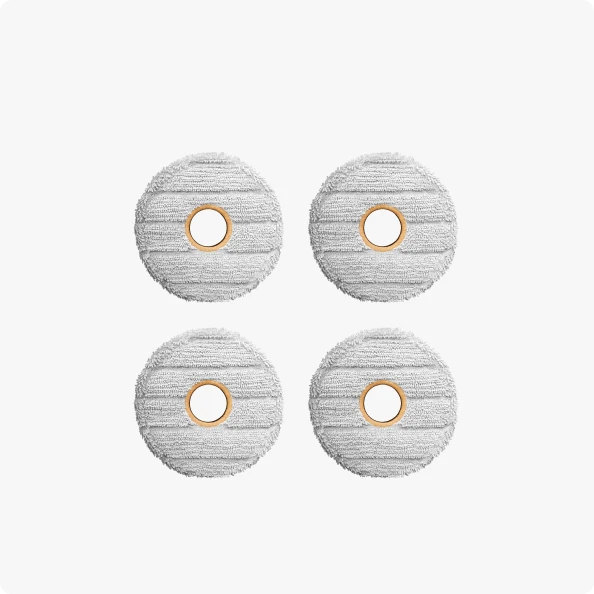 4 × Scheuer-Wischer-Pad mit Nylonborsten (2 vormontiert)